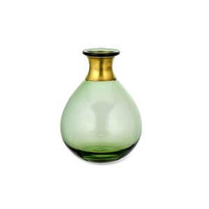 Nkuku Miza Mini Glass Vase Green